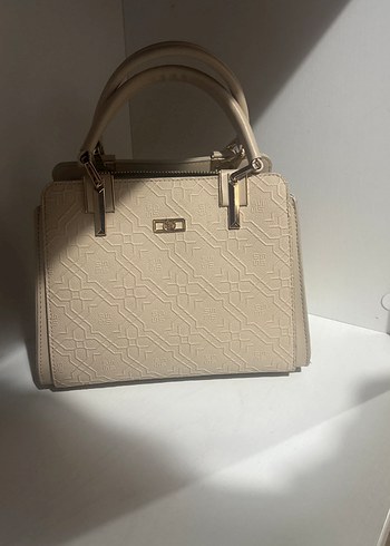 SETREMS Bej Deri Kadın Çanta - Görsel 2