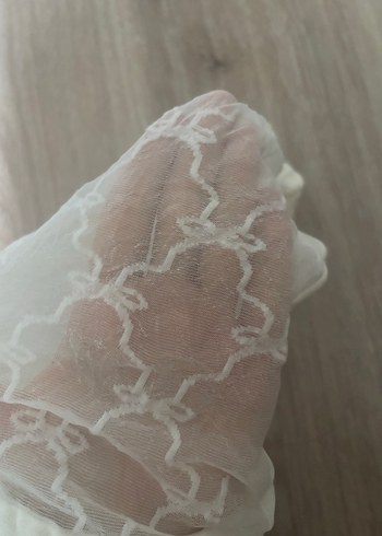 Beyaz fiyonklu Külotlu Çorap - Görsel 3