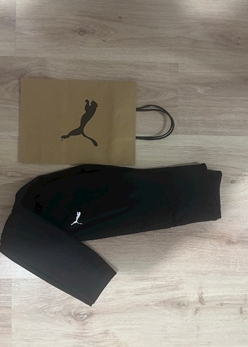 Siyah Puma Baskılı Spor Tayt - Görsel 2