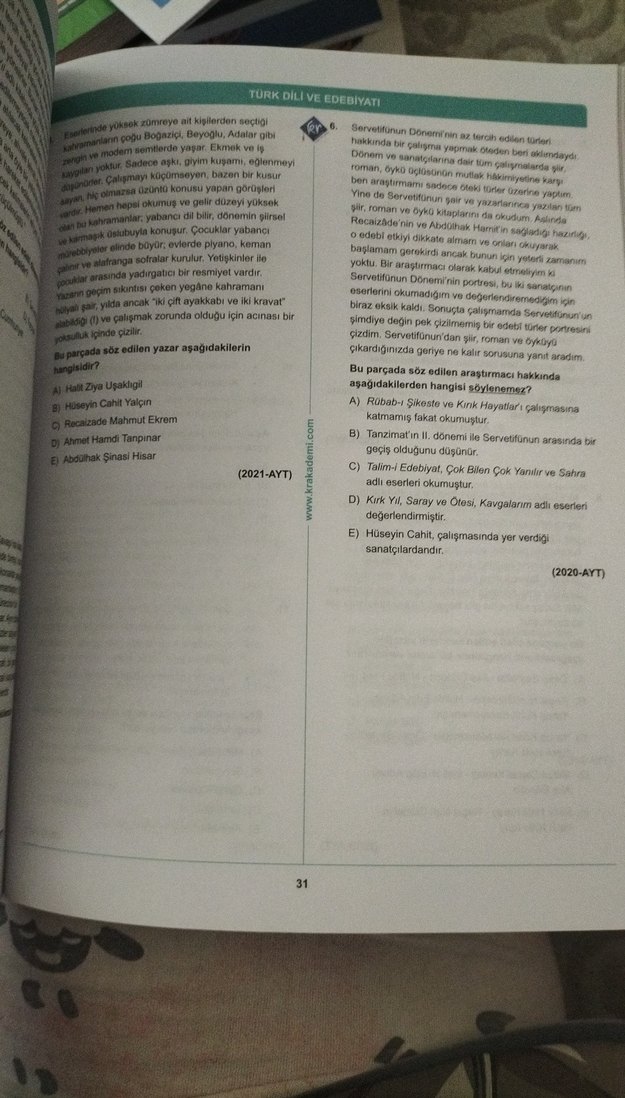 AYT Konu Konu Çıkmış Sorular Son 6 Yıl - Görsel 2