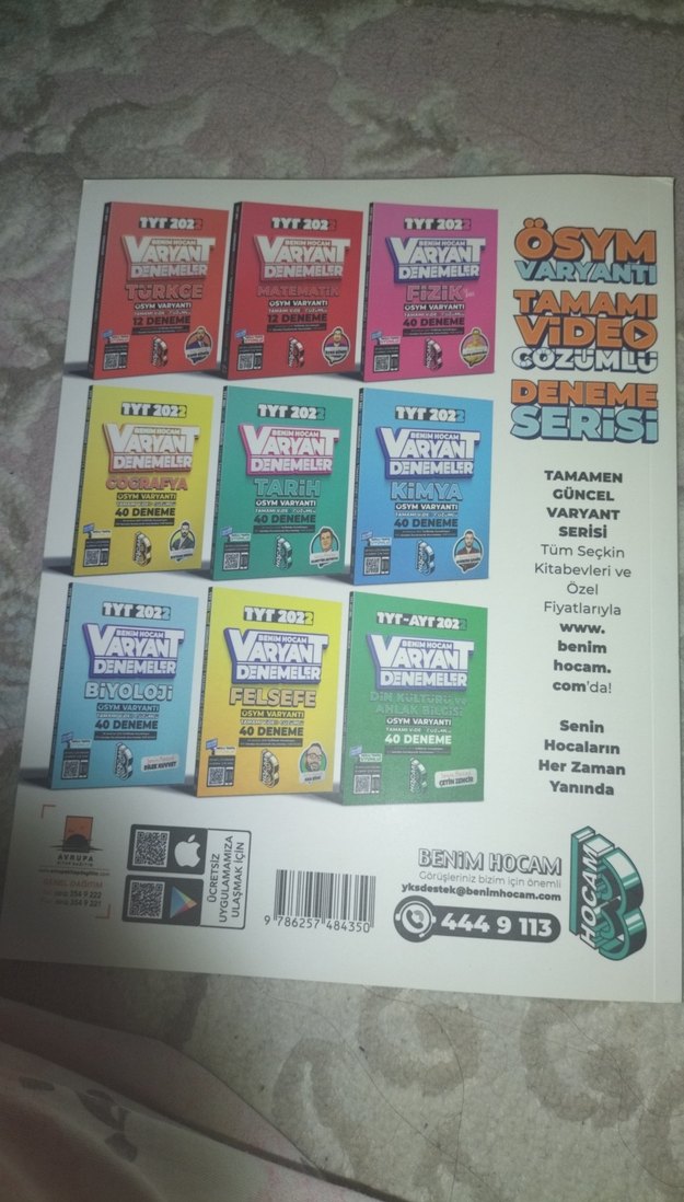 Benim Hocam Varyant 40 Deneme TYT-AYT 2022 - Görsel 3
