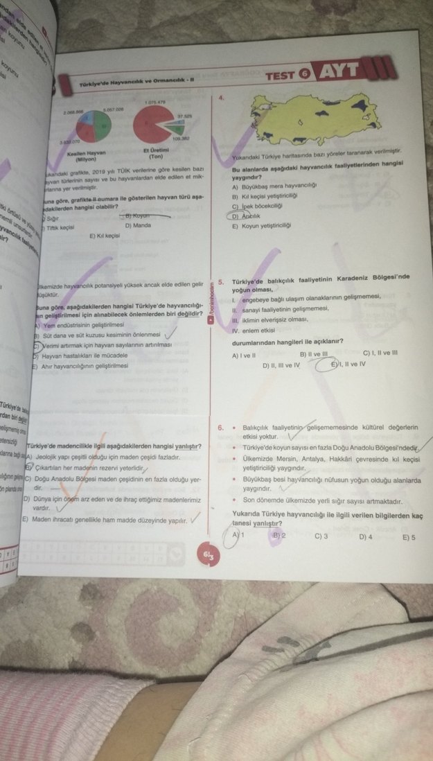 2022 Benim Hocam AYT Coğrafya Soru Bankası - Görsel 3