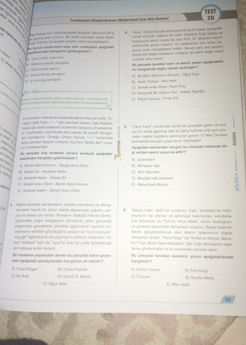 Beden AYT Edebiyat Soru Bankası - Rasyonel Yayınları