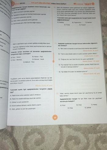2022 TYT-AYT Din Kültürü ve Ahlak Bilgisi Soru Bankası - Görsel 3