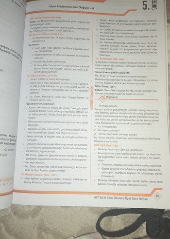 Beden Renk AYT Tarih Soru Destekli Özet Ders Notları