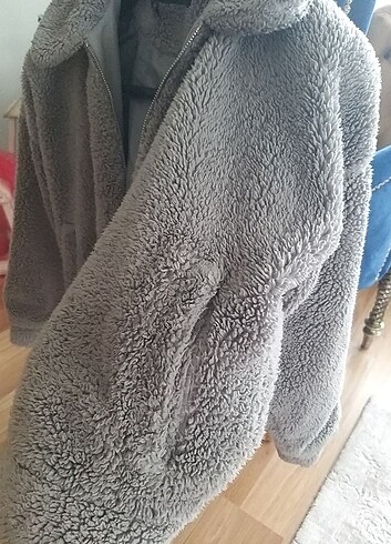 Peluş kısa mont
