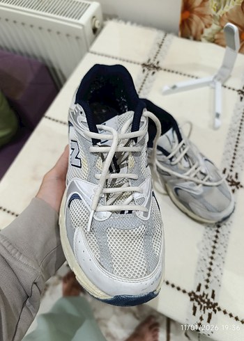 New Balance Gri Beyaz erkek  Kadın unisex Spor Ayakkabı - Görsel 2