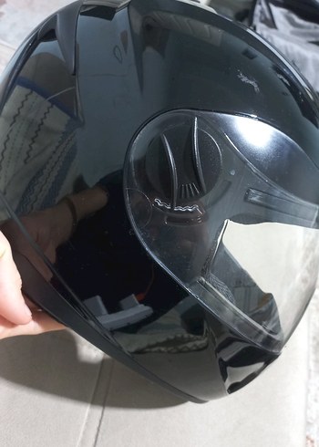 DFG parlak motosiklet kaskı M - Görsel 5