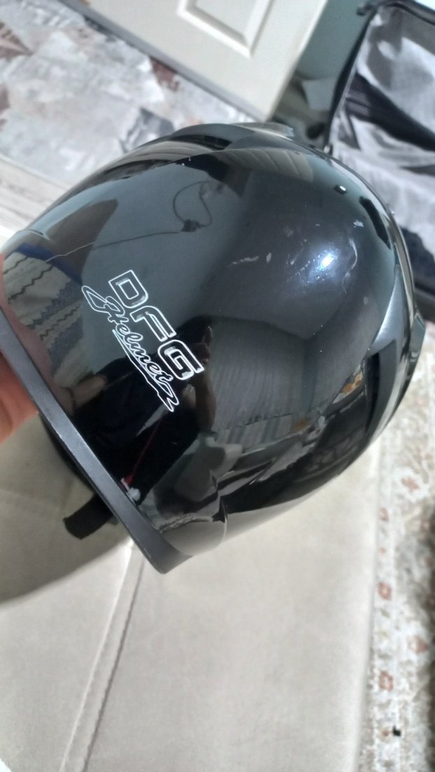 DFG parlak motosiklet kaskı M - Görsel 3