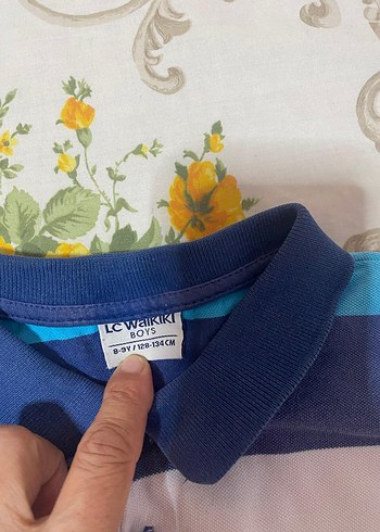 LC Waikiki Mavi Çizgili Erkek Polo Tişört