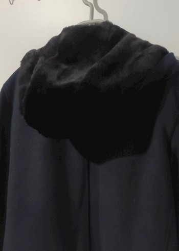 Erkek Lacivert Kürklü Kaban - Görsel 3