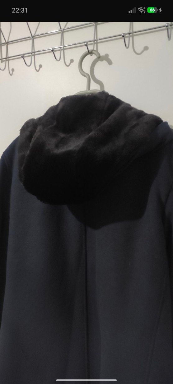 Erkek Lacivert Kürklü Kaban - Görsel 3