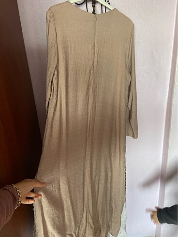 44 Beden camel Renk Elbise