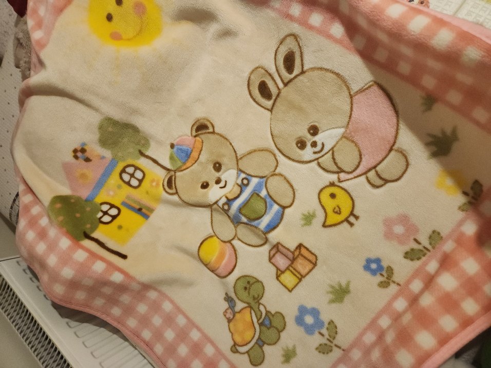 Çocuklar için Pastel Renkli Baskılı Battaniye - Görsel 3