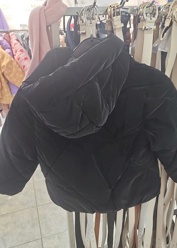 Siyah Düğmeli Kiz Çocuk Mont - Görsel 2