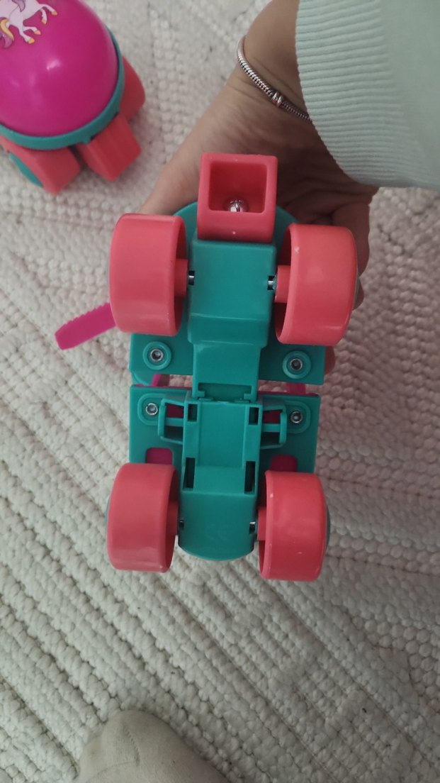 Kız Çocuk Pembe Unicorn Desenli Cırt Cırtlı paten - Görsel 3