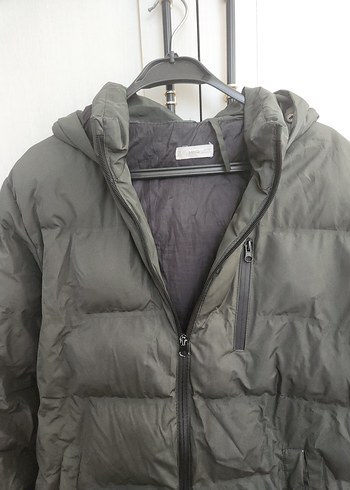 Yeşil Kapüşonlu Kadın Kışlık Mont - Görsel 5