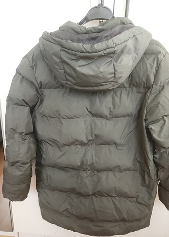 Yeşil Kapüşonlu Kadın Kışlık Mont - Görsel 6