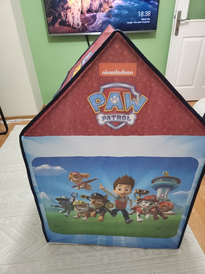 Paw Patrol Temali Çocuklar için Renkli Oyun Çadırı - Görsel 2