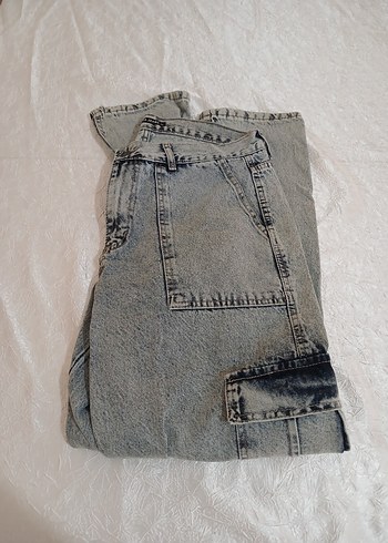 Erkek Baggy Kargo Cep Kot Pantolon - Görsel 5