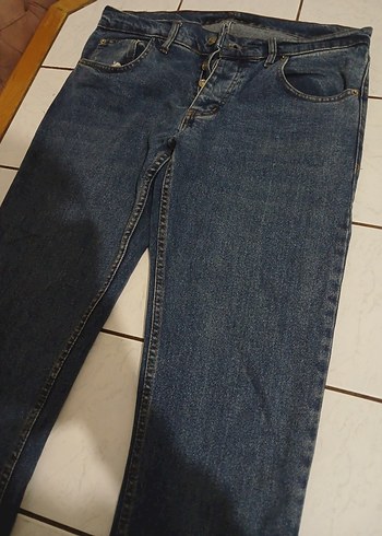 Stefano Ricci Düğmeli Erkek Lacivert Denim Pantolon - Görsel 3