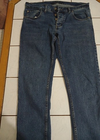 Stefano Ricci Düğmeli Erkek Lacivert Denim Pantolon - Görsel 2