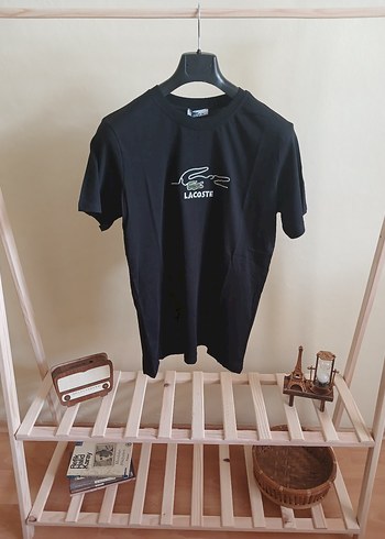 Lacoste Siyah Nakışlı Siyah Tişört - Görsel 6