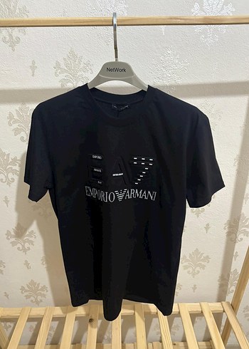 Emporio Armani Siyah Nakışlı Premium Tişört - Görsel 3