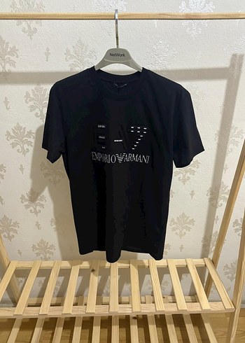 Emporio Armani Siyah Nakışlı Premium Tişört - Görsel 2