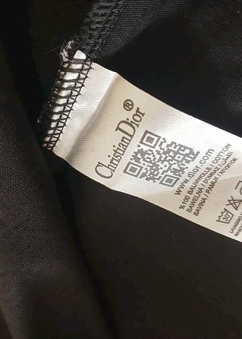 Siyah DIOR Nakışli Premium Tişört - Görsel 8