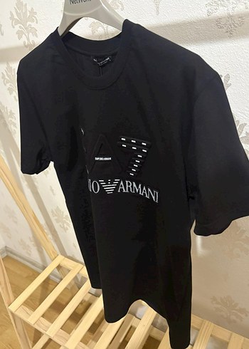 Emporio Armani Siyah Nakışlı Premium Tişört - Görsel 5