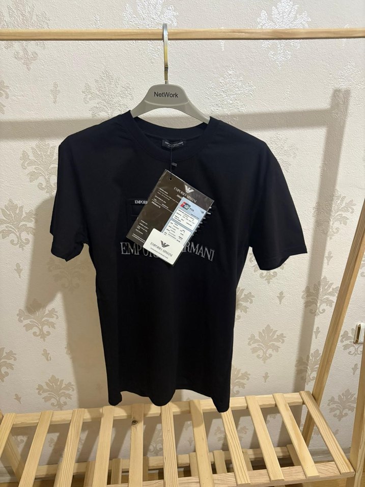 Emporio Armani Siyah Nakışlı Premium Tişört - Görsel 4