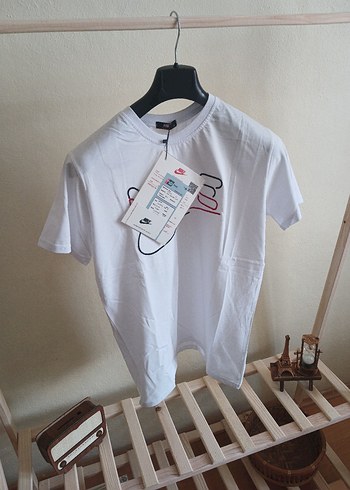 Beyaz Nike Baskılı Erkek Tişört - Görsel 4