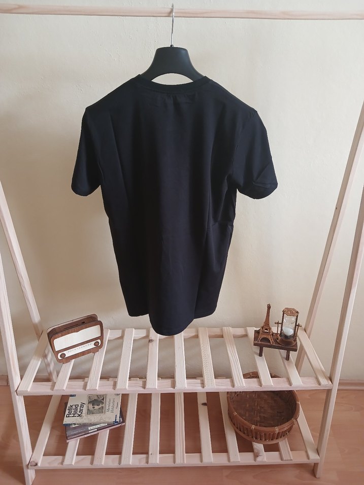 Siyah Oversize Givenchy Premium Tişört - Görsel 5