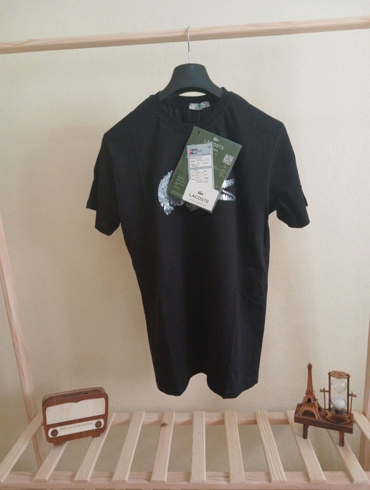 Lacoste Siyah Premium Tişört - Görsel 5