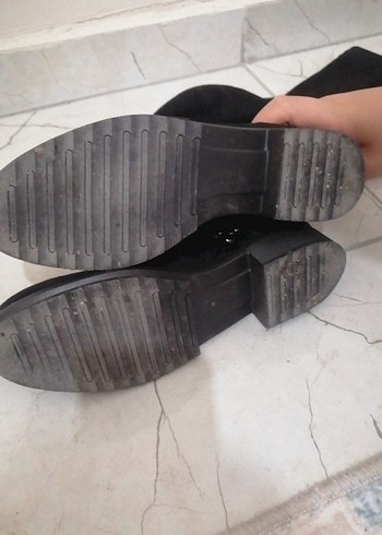 Siyah Süet Dizüstü çorap çizme - Görsel 3