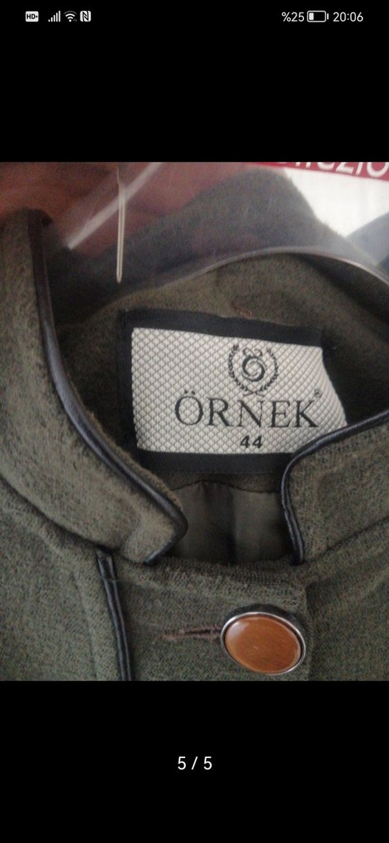 Siyah Uzun Kadın Kaban Düğmeli - Görsel 5