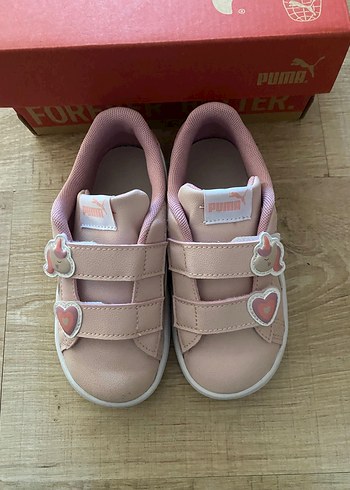 25 Beden Kız Çocuk Pembe Puma Spor Ayakkabı