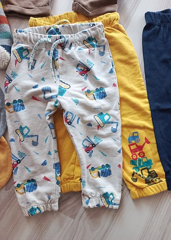 LC Waikiki Renkli Kapşonlu Erkek Bebek Takımı ve Pantolonlar