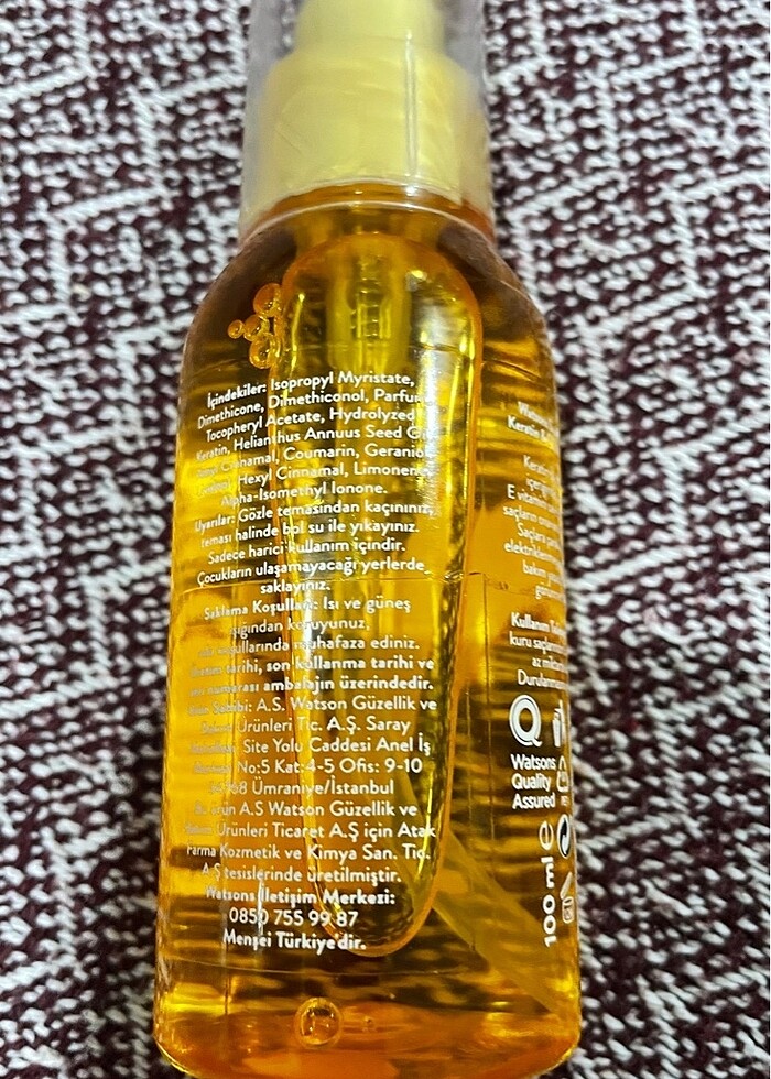 Watsons Marka Besleyici Saç Bakım Yağı - Görsel 2
