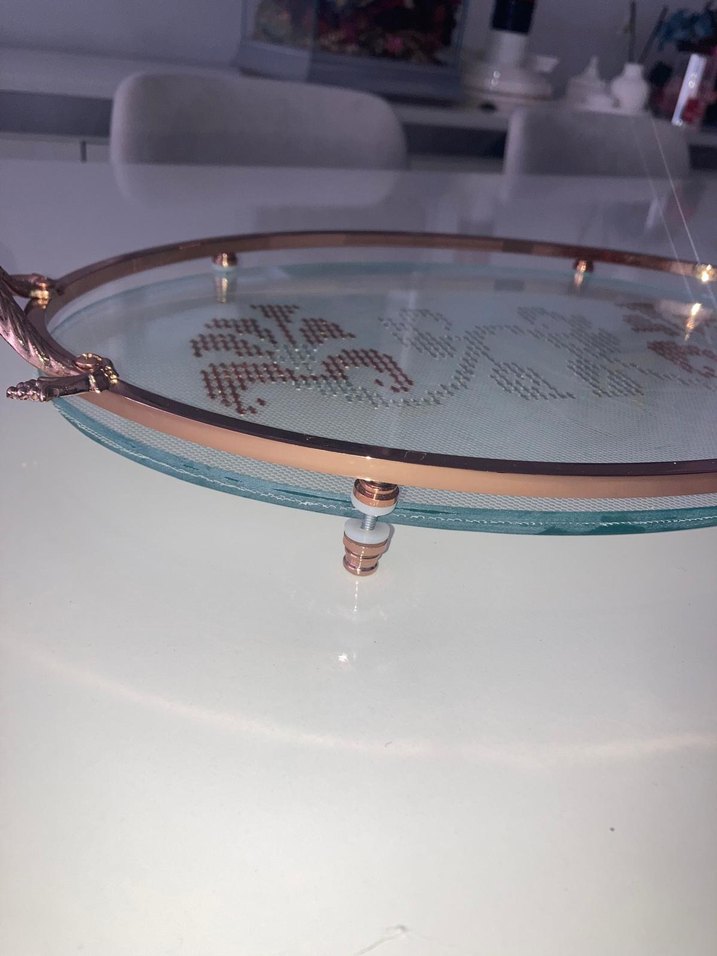 Tel kırma cam tepsi - Görsel 5