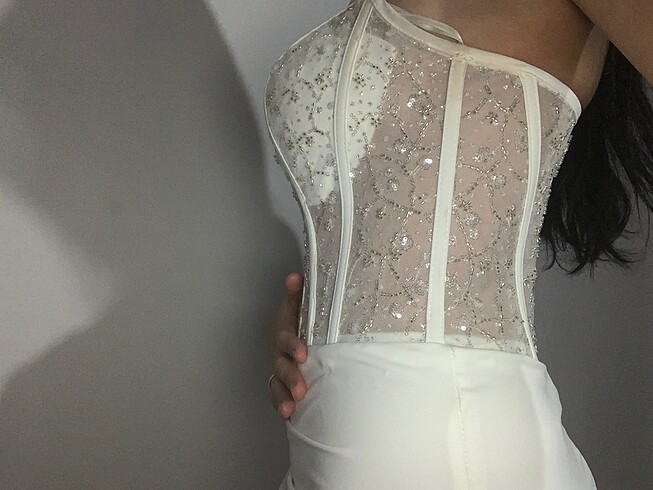 xs Beden beyaz Renk nikah elbisesi