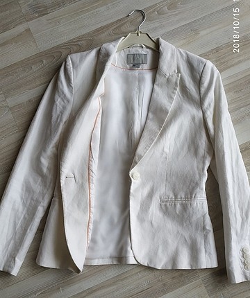 beyaz keten ceket