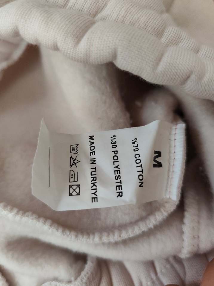 içi yünlü Krem Jogger Eşofman Altı — görsel 3/5