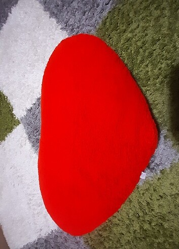  Beden kırmızı Renk Buyuk peluş kalp yastik 50x70