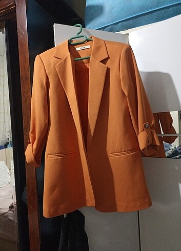 s Beden Turuncu Blazer Ceket 
