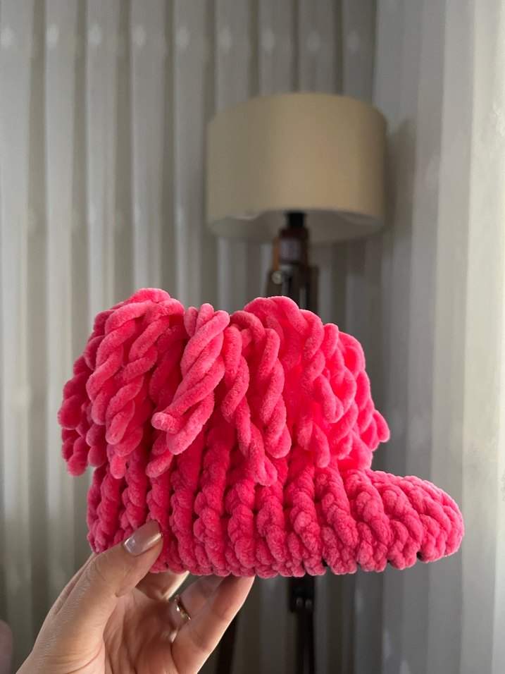 Kızlar için Renkli Örgü Sıcak Ev Terliği - Görsel 2