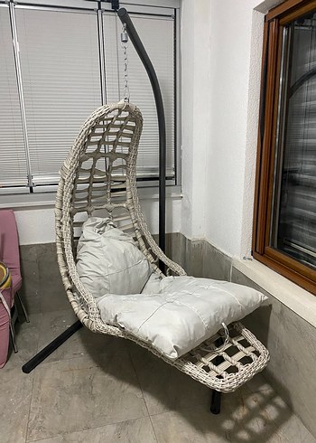 Gri Beyaz Salıncak Koltuk