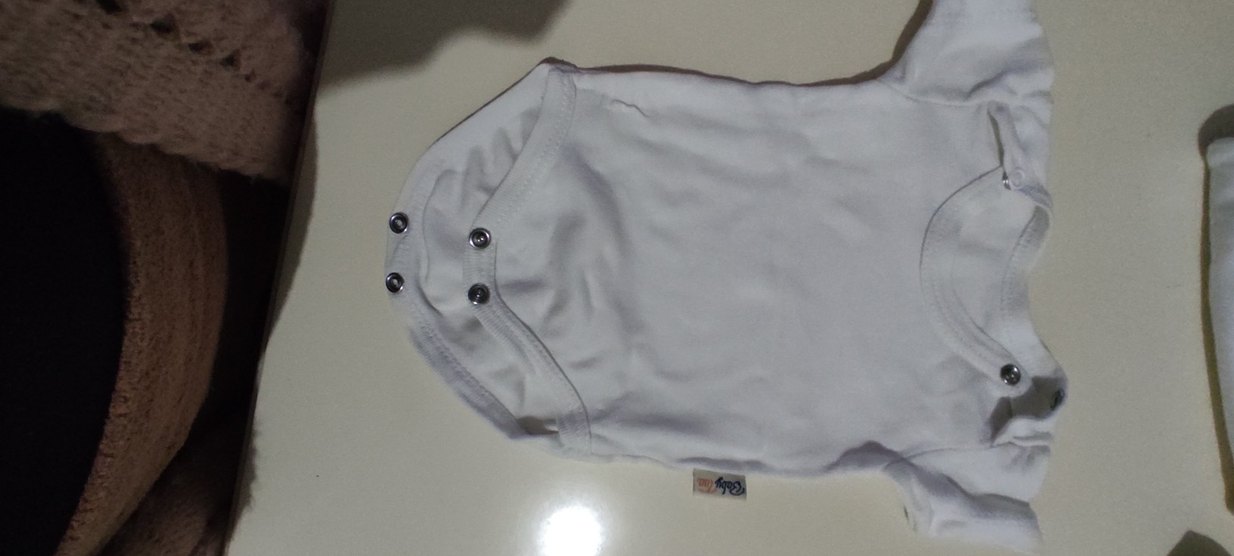 Bebek Kısa KolluBeyaz Body - Görsel 2