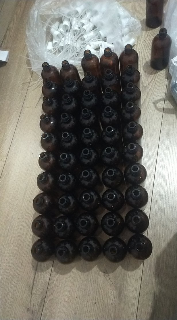 100 CC amber cam şişe sprey başlıklı - Görsel 4